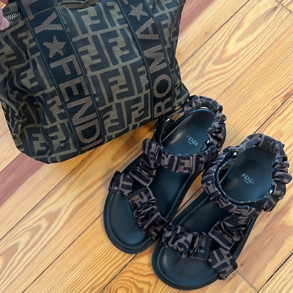 FENDI BUNDLE A Bag and Sandals Size 8.5 - Picture 1 of 9